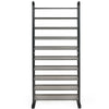 10-tier free-standing metal frame shoe rack with removable layers, ideal for compact spaces in hallways or entryways.