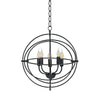 20-inch metal chandelier displaying an elegant spherical design with a sturdy iron frame, perfect for stylish indoor.
