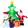 7.2 Feet Inflatable Lighted Christmas Decoration Tree with Santa Claus