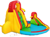 Kid's Inflatable Water Slide Bounce House with Climbing Wall and Pool Without Blower