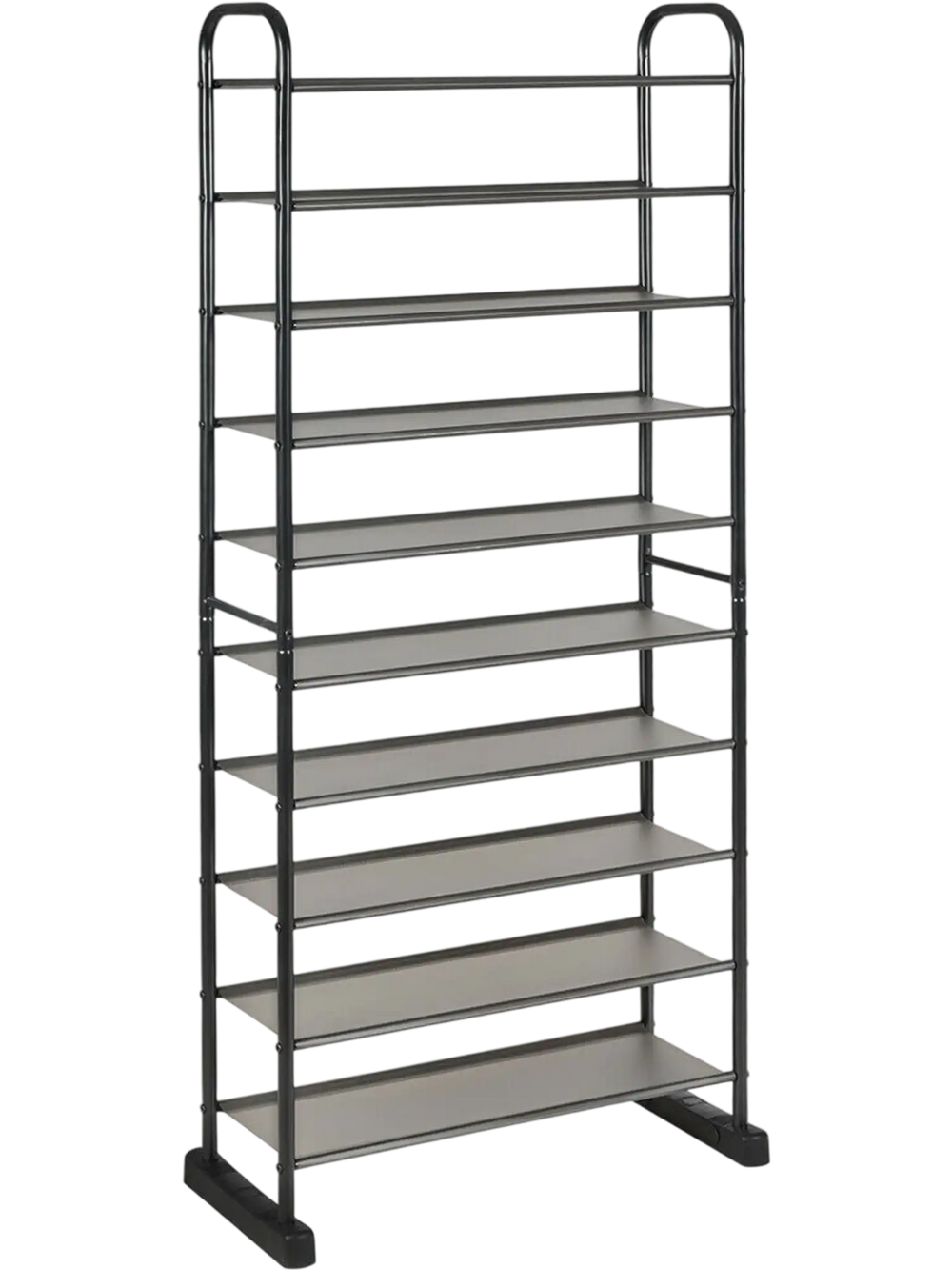 10-Tier Free-Standing Metal Frame Shoe Rack