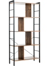 4-Tier Industrial Freestanding Bookshelf with Metal Frame