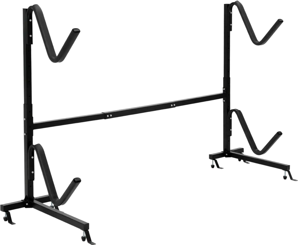 Freestanding Height Adjustable Dual Kayak Storage Rack