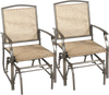 2 Pieces Patio Swing Single Glider Chair Rocking Seating