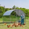 6.2 Feet/12.5 Feet/19 Feet Large Metal Chicken Coop Outdoor Galvanized Dome Cage with Cover-S - Gallery View 1 of 10