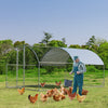 6.2 Feet/12.5 Feet/19 FeetLarge Metal Chicken Coop Outdoor Galvanized Dome Cage with Cover-M - Gallery View 1 of 10