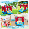 Kids inflatable bounce castle made of durable 420D oxford cloth with slide, suitable for indoor and outdoor fun.