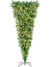 7.5 Feet Pre-Lit Snowy Upside Down Christmas Tree 1100 Tips
