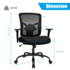 Dimensions of the 400LBS Mesh Big and Tall Office Chair, featuring adjustable height and ergonomic design for comfort.