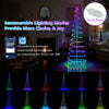 6 feet light-up spiral Christmas tree with colorful lights and bright star, perfect for outdoor holiday decoration.