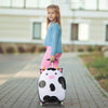 16 Inch Kids Rolling Luggage with 2 Flashing Wheels and Telescoping Handle-Black & White - Gallery View 1 of 10
