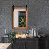 30 x 22 Inch Wall Mount Mirror with Wood Frame-Brown - Gallery View 1 of 12