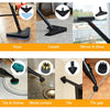 Heavy duty steam cleaner with multiple accessories for versatile cleaning on floors, carpets, tiles, and glass surfaces.
