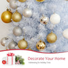 7-foot unlit artificial slim Christmas pencil tree with white branches, perfect for holiday home decoration.