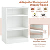 3-tier white bookcase with adjustable shelves, sturdy design, ideal for organizing books and decorations in any room.