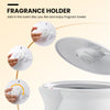 Bathroom towel warmer bucket with fragrance holder, auto shut-off, and compact design for warming towels and more.