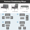 4-piece outdoor rattan conversation set featuring a loveseat, single sofas, and coffee table for versatile backyard.