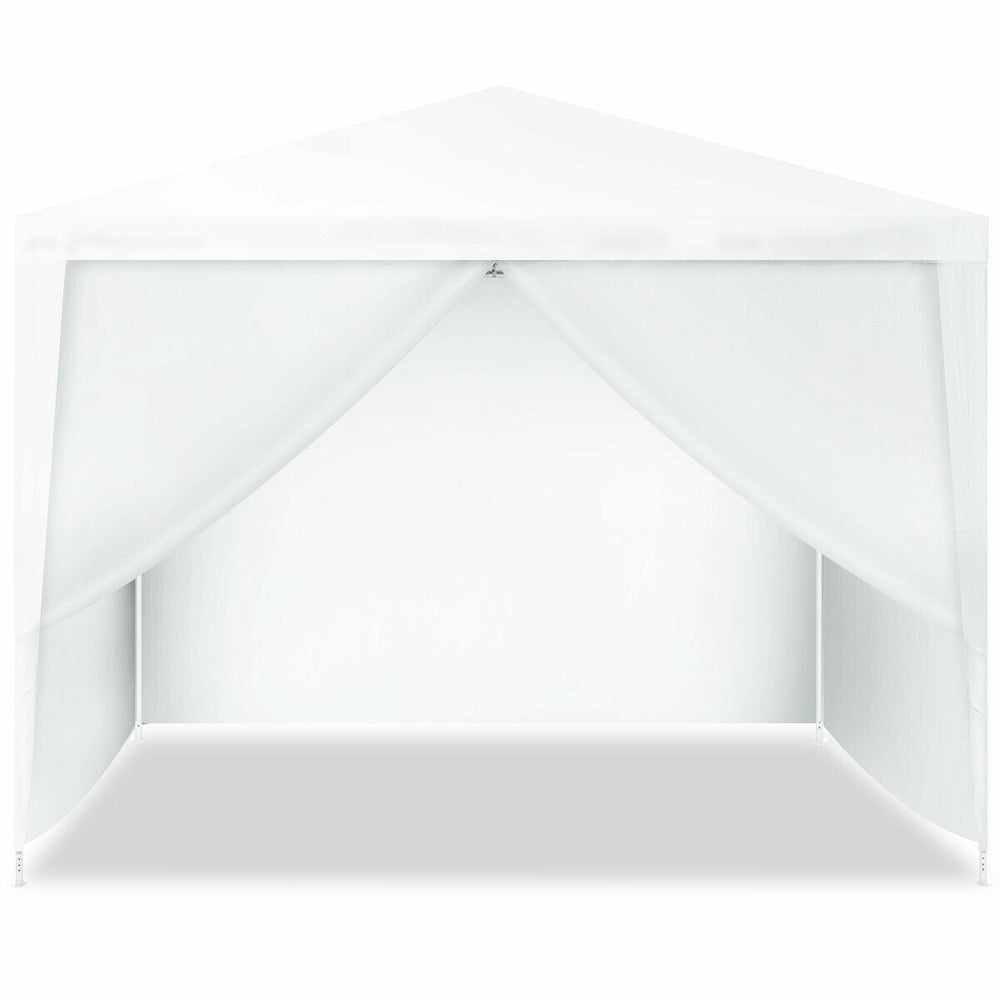 10 x 10 feet outdoor canopy tent with 4 removable sidewalls, featuring durable waterproof polyethylene for events and.