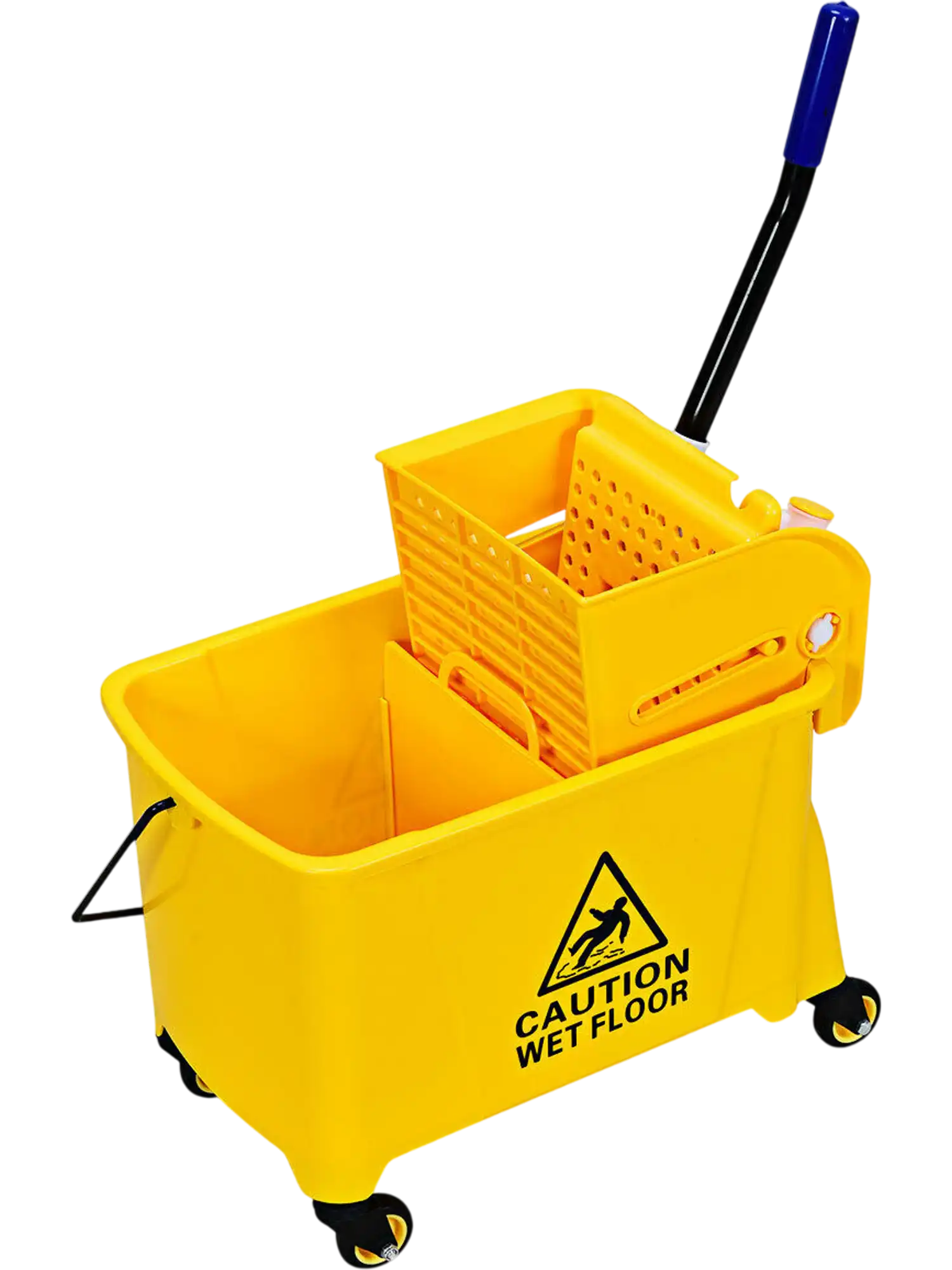 Costway 21 Qt Mop Bucket Side Press Wringer on Wheels w/ Panel 30561829 New
