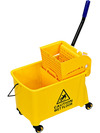 21 Quart Mop Bucket Side Press Wringer on Wheels With Panel