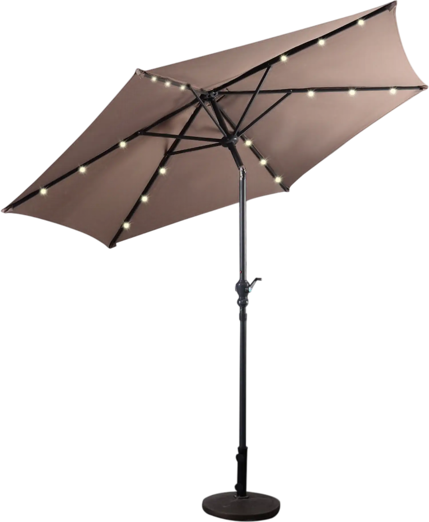 Costway 9' Patio LED Solar Umbrella with Crank 02341958 New