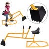 Heavy duty kid ride-on sand digging digger with sturdy steel frame, 360-degree rotatable seat, and rubber handle for.