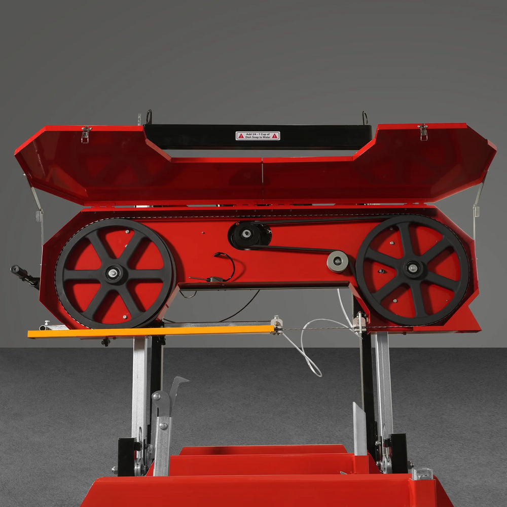 32" Portable Sawmill (5 x Blades Included),  420cc 15HP E-Start Gasoline Engine,  26.5" Board Width,  20' Track Length (13' Track Length + 6.4' Track Extension Included) ,  SM-32