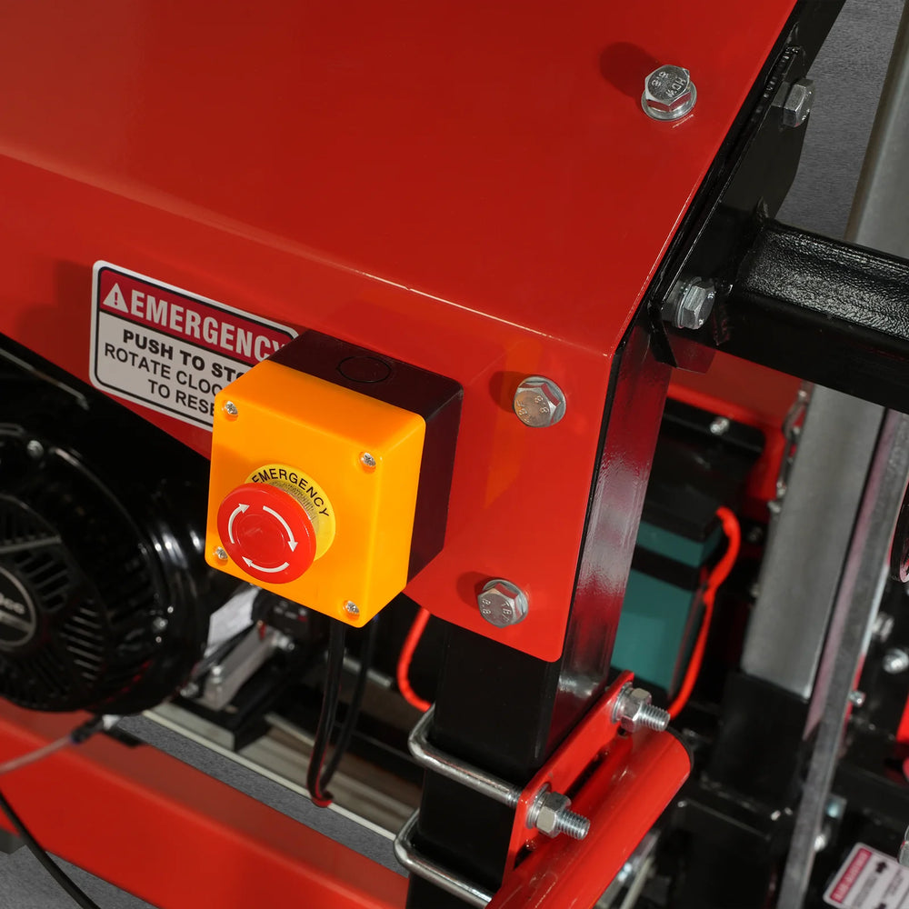 32" Portable Sawmill,  459cc 15HP E-Start Gasoline Engine,  26.5" Board Width,  13' Track Length ,  SM-32