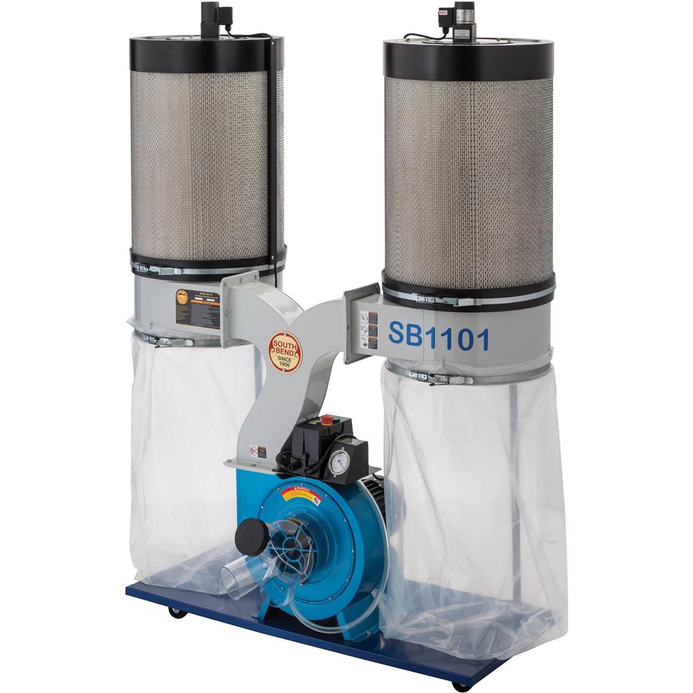 South Bend SB1101 - 3 HP Double Canister Dust Collector