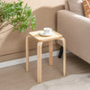 Set of 4 Colorful Square Stools with Anti-slip Felt Mats-Multicolor - Gallery View 1 of 10
