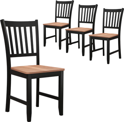 Costway Set of 4 Dining Chairs Spindle Back Wooden Legs 91763508 New