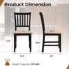 Set of 4 dining chairs with spindle back, solid rubber wood legs, and walnut finish, ideal for home and office use.