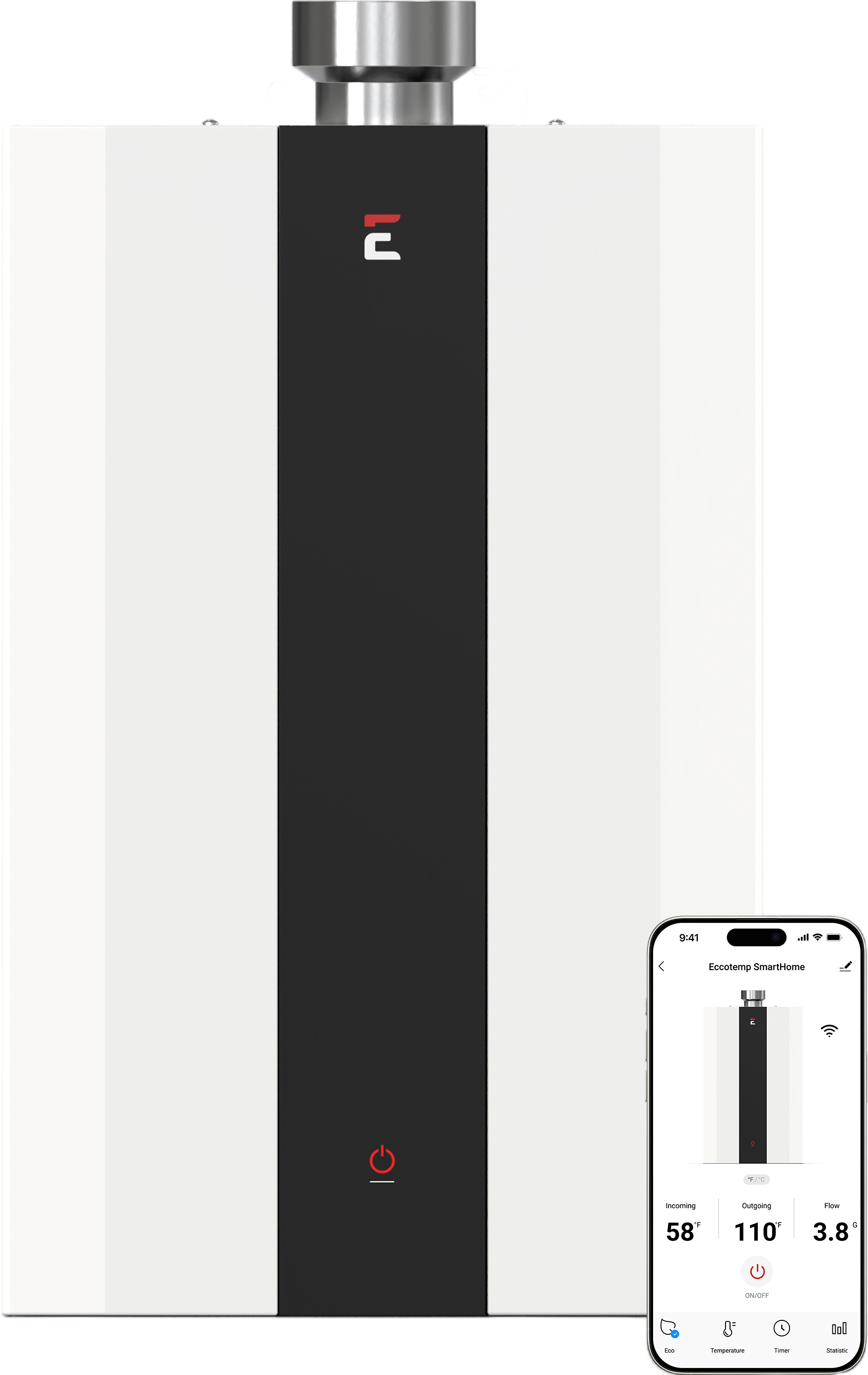 Eccotemp SH12-A SmartHome Tankless Water Heater Liquid Propane 4 GPM Indoor Wi-Fi Open Box