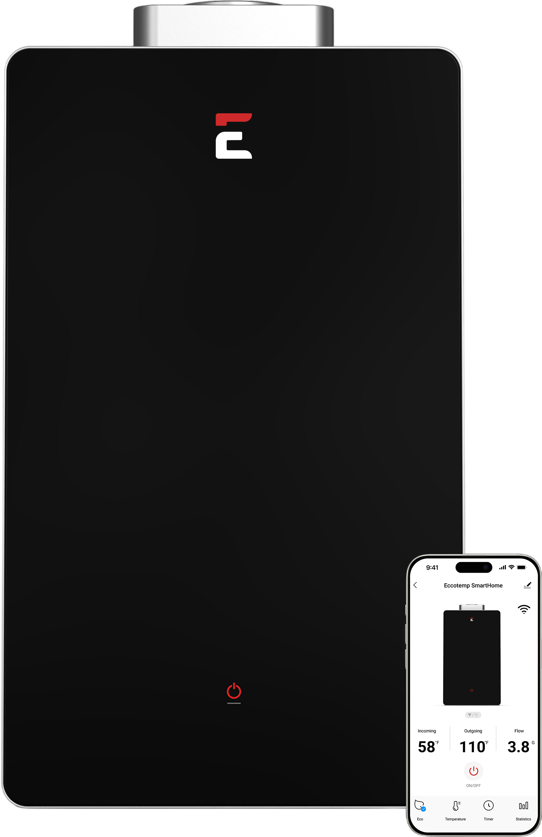 Eccotemp SH22-ING SmartHome Tankless Water Heater Natural Gas 6.8 GPM Indoor Wi-Fi Open Box