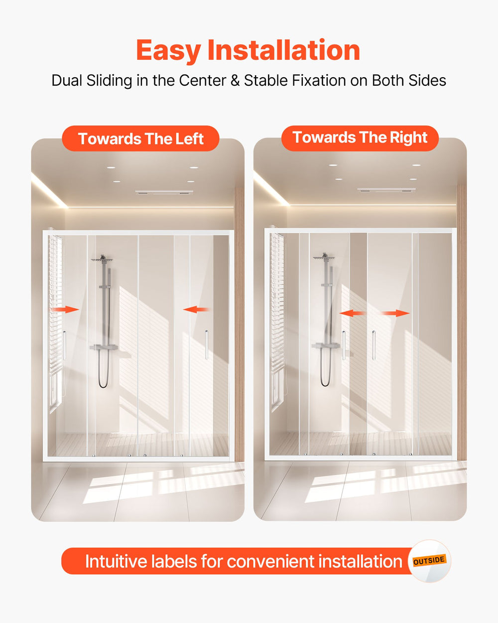 VEVOR Semi-frameless Shower Door - Image 5