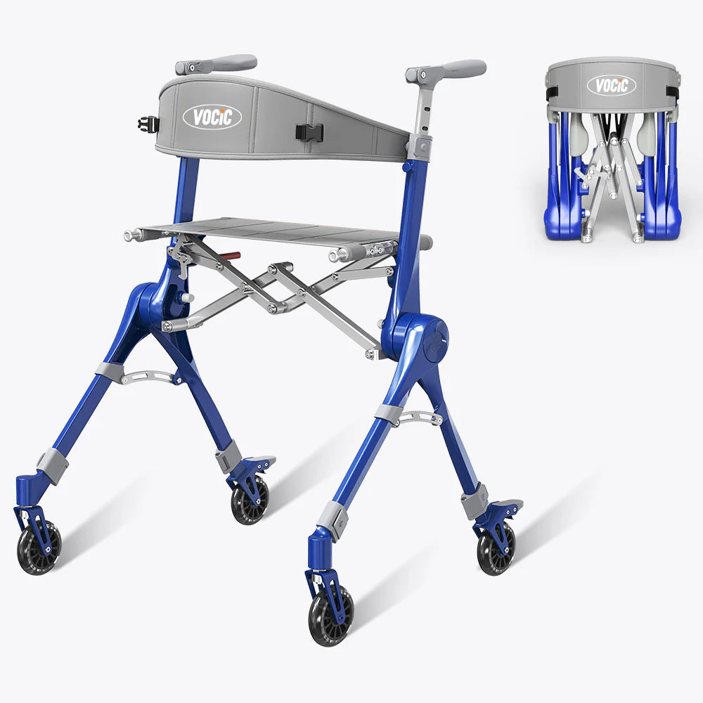 Vocic Z35 PackGo Rollator Walker Lightweight Foldable 300 lb Capacity New