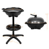 Outdoor electric BBQ grill with removable stand, 240 sq in grill plate, and adjustable temperature settings for.