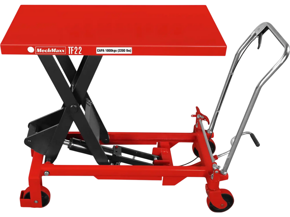 Mobile Scissor Lift Table Cart 2200lbs Capacity, Platform Size, 39.4” x 20.2”, Height 39.4” , TF22