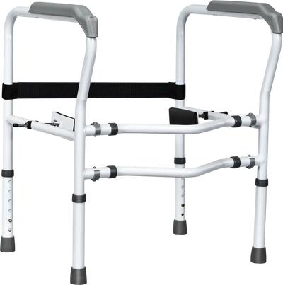 Costway Steel Safety Toilet Rail Fixable Clamp Bath Seat 68349217 New