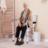 Steel safety toilet rail with adjustable height and width, providing support for the elderly and disabled in the.