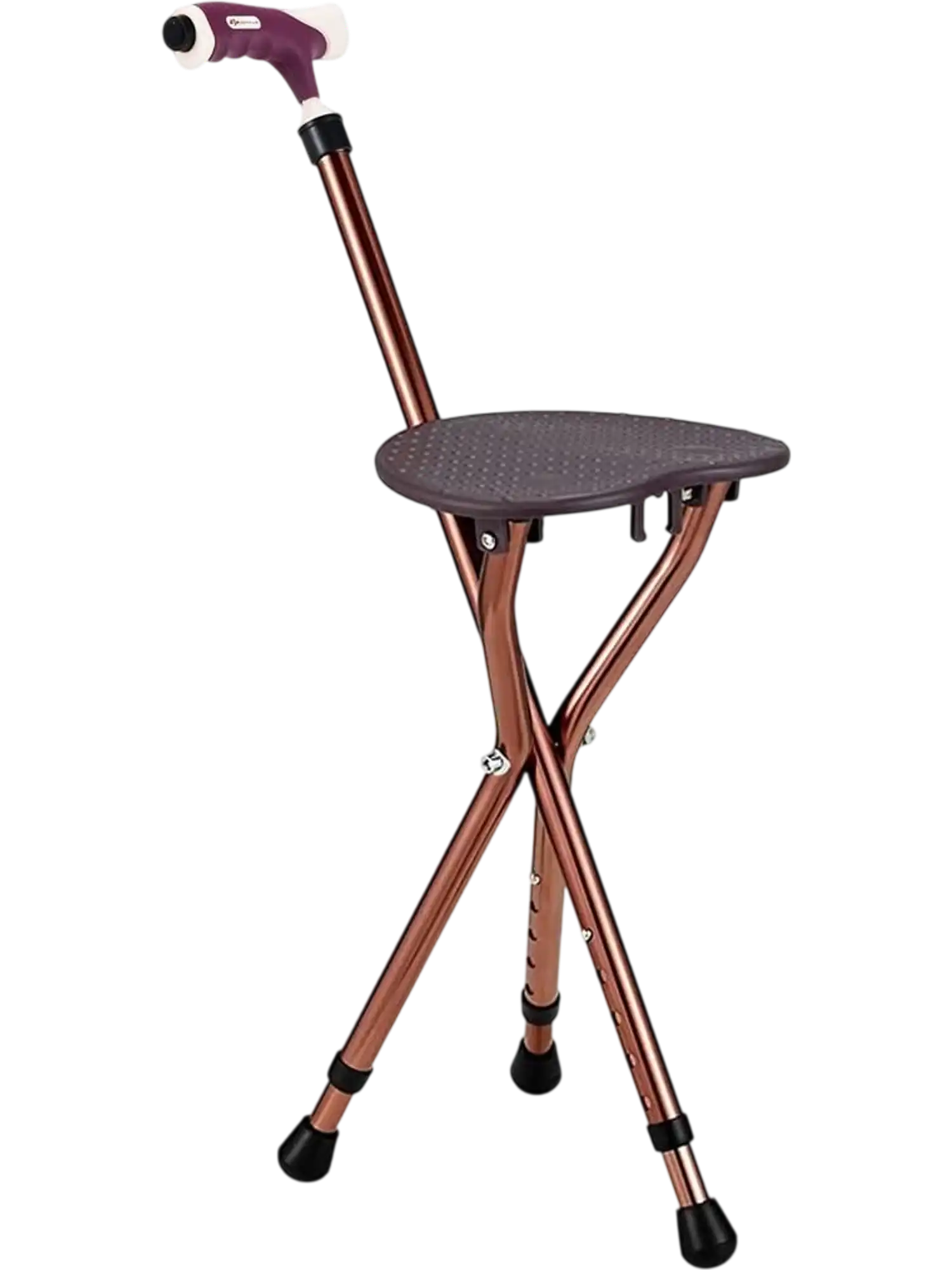 Costway Adjustable Lightweight Folding Cane with Seat 07413685 New