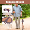 Lightweight adjustable folding cane seat with ergonomic handle, 215 massage points, and built-in LED light for safety.
