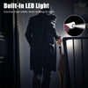 Lightweight adjustable folding cane seat with built-in LED light for safe nighttime walking and ergonomic comfort.