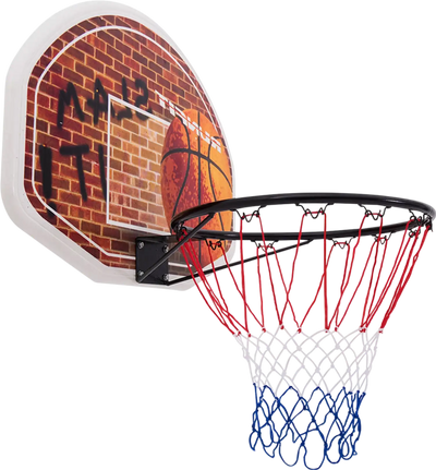 Costway Wall Mounted Basketball Hoop Fan Backboard 2 Nets 16729403 New