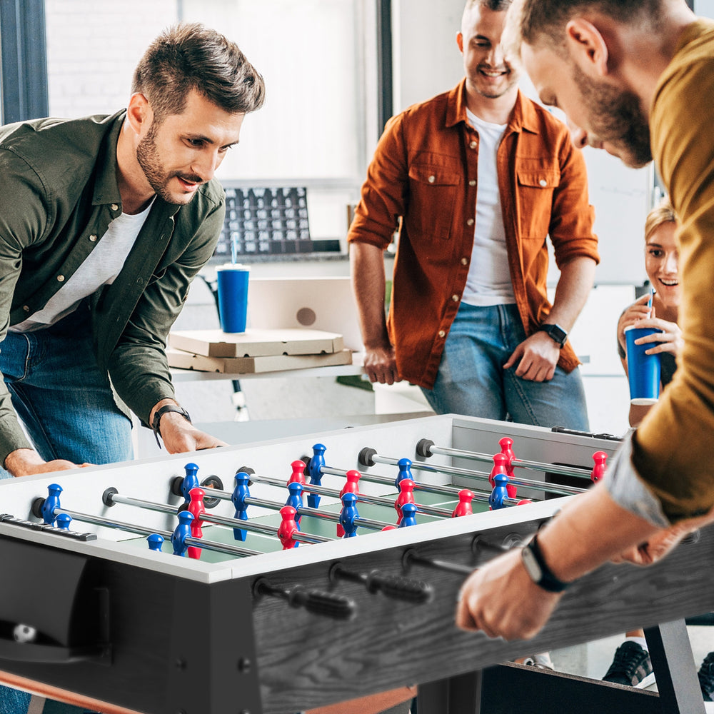 48 Inch Competition Sized Home Recreation Wooden Foosball Table-Black - Gallery View 1 of 8