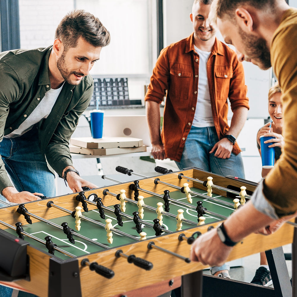 48 Inch Competition Sized Home Recreation Wooden Foosball Table-Brown - Gallery View 1 of 8