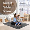 Modern 4x6 feet soft shag rug with non-slip grip dots, perfect for living room or bedroom comfort and style.