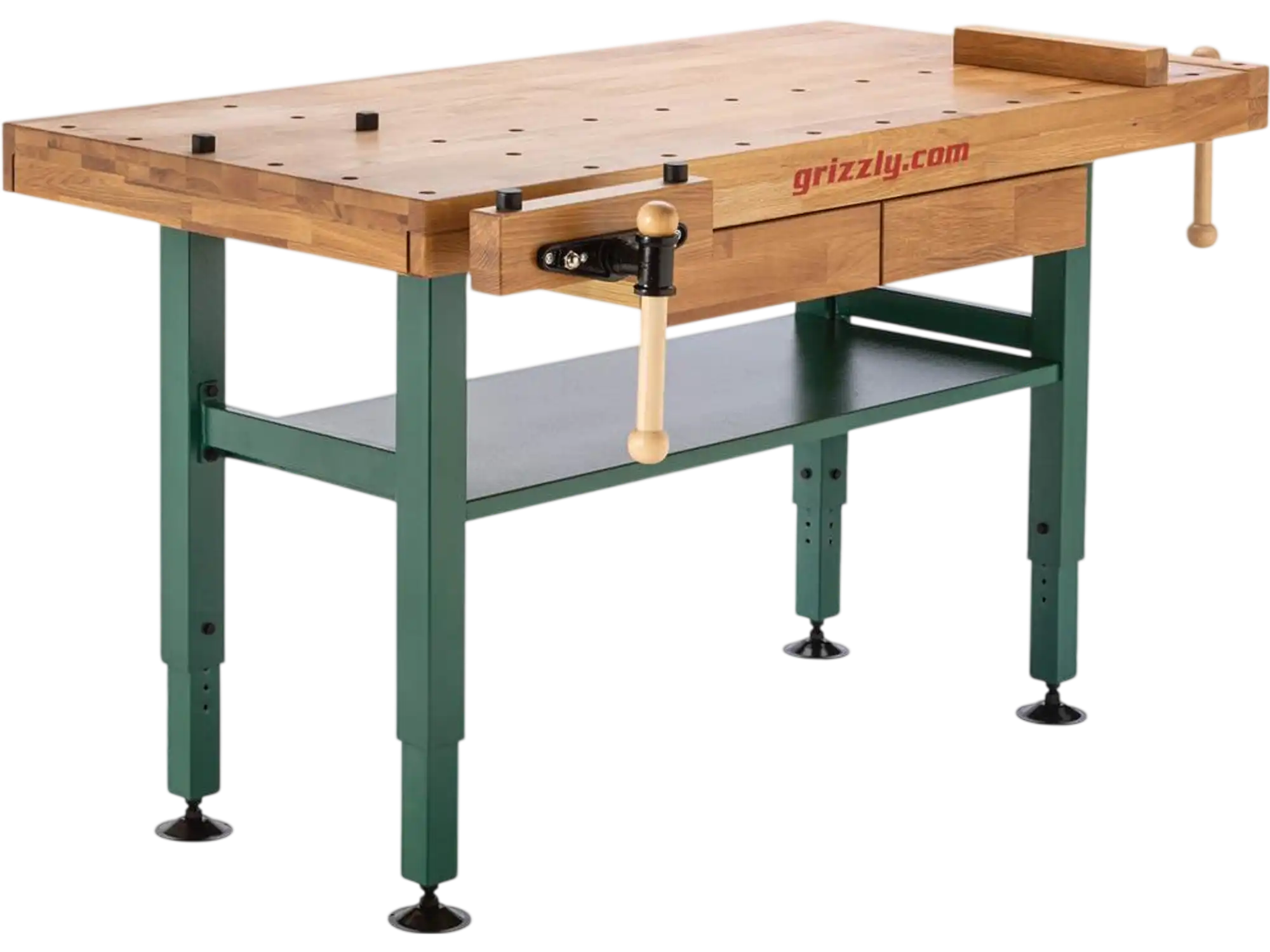 Grizzly T10157 Workbench Heavy-Duty Oak with Steel Legs New