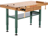 Grizzly T10157 - Heavy-Duty Oak Workbench with Steel Legs