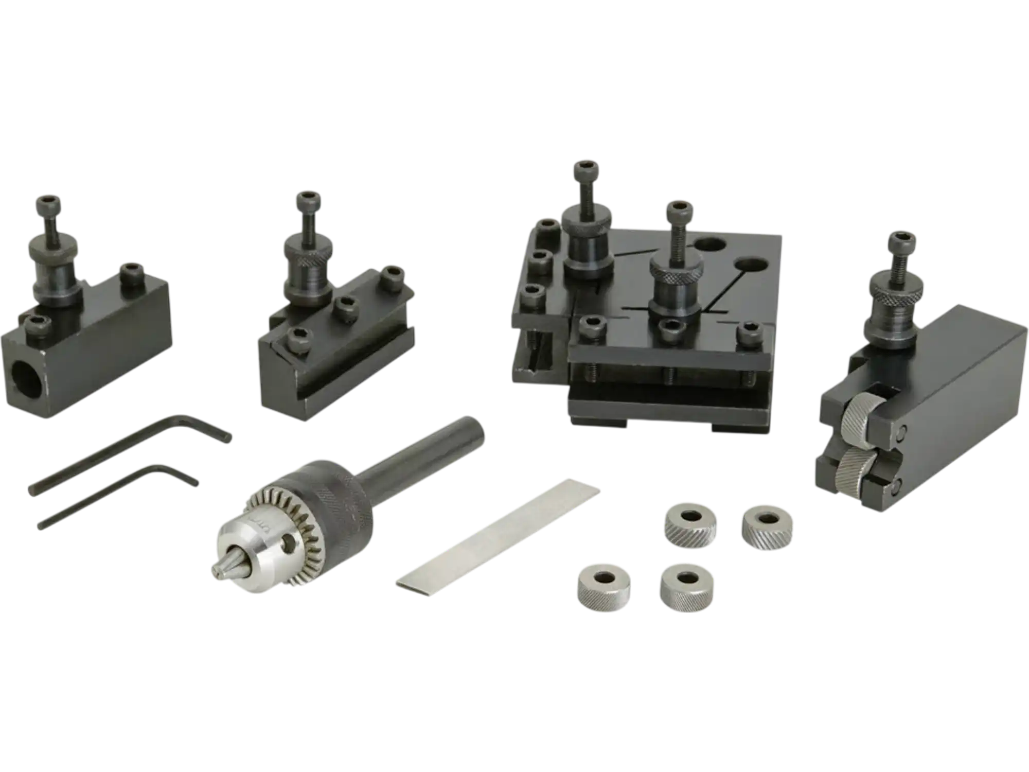 Grizzly T10167 Metal Quick Change Tool Post Set Mini Lathe Tooling New